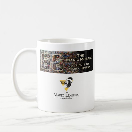 個々の写真が付いているマリオのモザイクマグ コーヒーマグカップ (左)