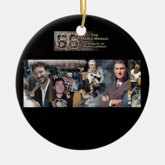 個々の写真を持つマリオのモザイクオーナメント セラミックオーナメント (正面)