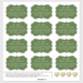 個々の宛名ラベル固有の図形（緑） シール (シート)