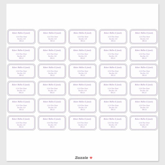 個々の宛名ラベル シール (シート)