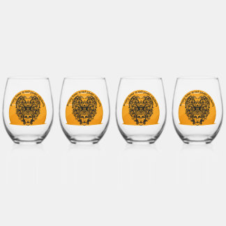 個々の患者にユーモアをもたらす ステムなしワイングラス