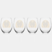 個々の患者にユーモアをもたらす ステムなしワイングラス (裏面)