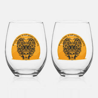 個々の患者にユーモアをもたらす ステムなしワイングラス