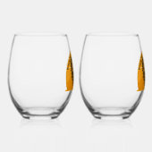 個々の患者にユーモアをもたらす ステムなしワイングラス (右)