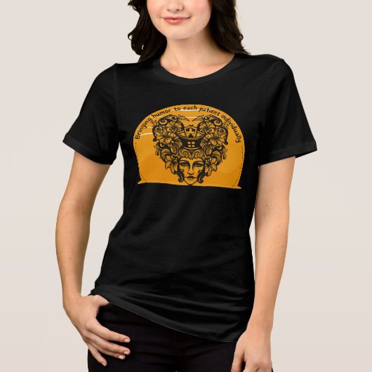 個々の患者にユーモアをもたらす トライブレンドＴシャツ (正面)