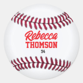 個々の選手ギフトのための野球ギフトラベル ラウンドシール