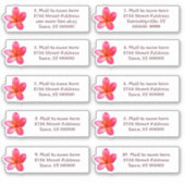 個々の郵送先住所プルメリア花 シール (正面)