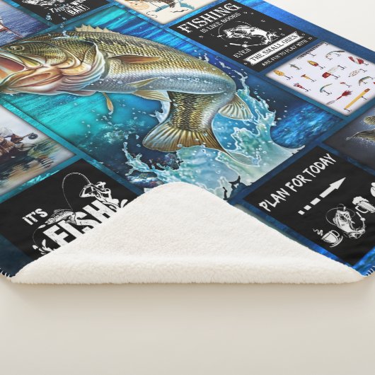 個人おもしろいの漁師の魚釣り愛好者への贈り物 シェルパブランケット (3/4)