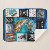 個人おもしろいの漁師の魚釣り愛好者への贈り物 シェルパブランケット (正面(横))