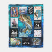 個人おもしろいの漁師の魚釣り愛好者への贈り物 フリースブランケット (正面)