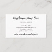 個人おもしろい漫画の男性の清掃 名刺 (裏面)