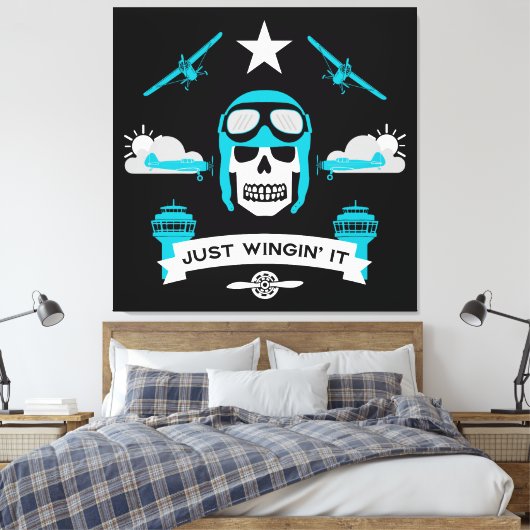 個人および商用パイロットギフト キャンバスプリント (インサイチュ (寝室))