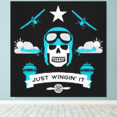 個人および商用パイロットギフト キャンバスプリント (インサイチュ (ウッドフロア))