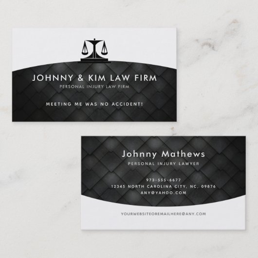 個人けが法人スローガン名刺 名刺 (正面/裏面)