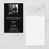 個人のセキュリティとボディガード 名刺 (正面/裏面)