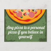 個人のピザおもしろい引用文 ポストカード (正面)