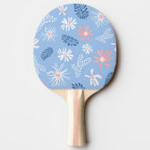 個人のユニーク青スタイリッシュとピンクのフローラ 卓球ラケット (裏面)