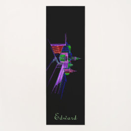 個人の健康フィットネスは彼のために黒と紫 ヨガマット