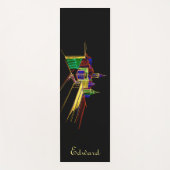 個人の健康フィットネスは彼のために黒と黄色 ヨガマット (正面)