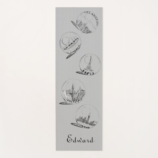 個人の健康フィットネスブラック・シティズ#2 ヨガマット (正面)