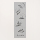 個人の健康フィットネスブラック・シティズ#2 ヨガマット (裏面)