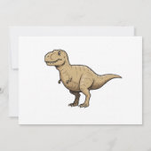 個人の写真付き恐竜の招待状 招待状 (裏面)