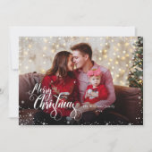 個人の写真 メリークリスマス 緑のホリデーカード シーズンカード (正面)