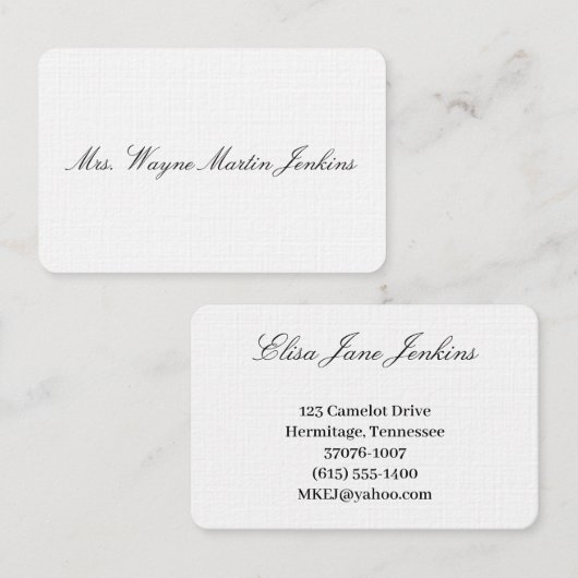 個人の名刺 名刺 (正面/裏面)