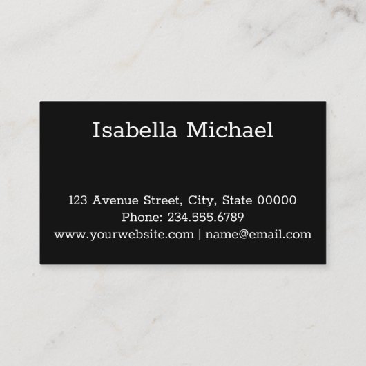 個人の名刺 名刺 (裏面)