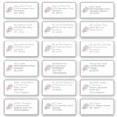 個人の名前と住所結婚のゲストフローラ シール (正面)