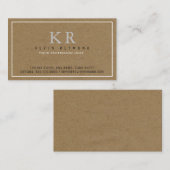 個人の基本的フェイクなクラフトブラウン表示 名刺 (正面/裏面)