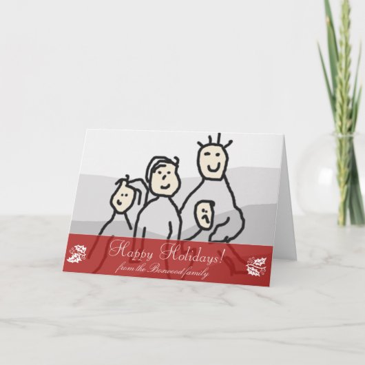 個人の季節のあいさつ写真文字水平 シーズンカード (正面)