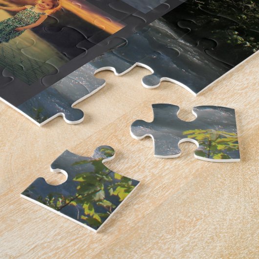 個人の家族写真のコラージュを作成する ジグソーパズル (側面)