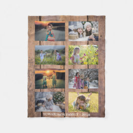 個人の家族写真のコラージュを作成する フリースブランケット