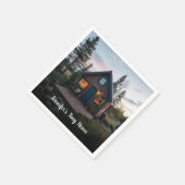 個人の小さなホームフォトを作成する スタンダードカクテルナプキン (角)