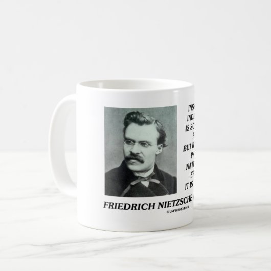 個人の引用文でまれなNietzscheの精神異常 コーヒーマグカップ (正面左)