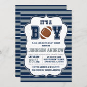 個人の散水スポーツサッカーベビーシャワー 招待状 (正面/裏面)