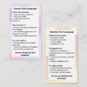 個人の最初のIDの最初の比較 名刺 (正面/裏面)