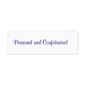 個人の機密ラベル ラベル (正面)