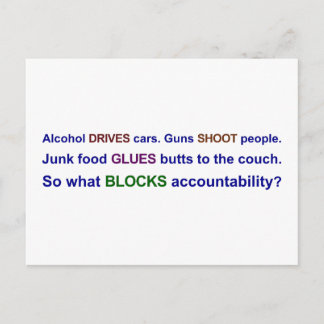 個人の説明責任に関する問題 ポストカード