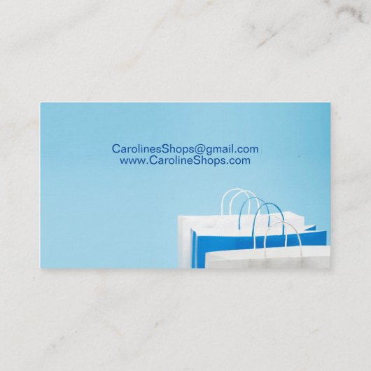 個人の買い物客コンシェルジュ 名刺 (裏面)