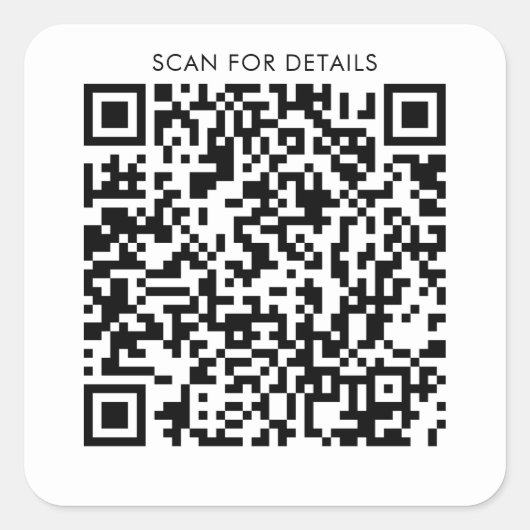 個人または業務用のQRコード スクエアシール (正面)