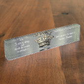 個人を支配するためのリーガルクラウンデザイン デスクネームプレート (側面)