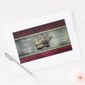 個人を支配するためのリーガルクラウンデザイン 長方形シール (封筒)