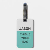 個人イニシャル荷物バッグラベルパーソナライズされた, T ラゲッジタグ (裏面縦)