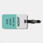 個人イニシャル荷物バッグラベルパーソナライズされた, T ラゲッジタグ (裏面横)