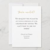 個人エレガントモダン写真 招待状 (裏面)