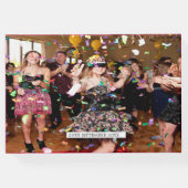 個人エレガント写真バルミツワーピンクシルバー ゲストブック (裏面)