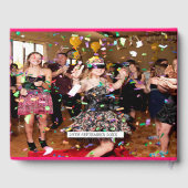 個人エレガント写真バルミツワーピンクシルバー ゲストブック (裏面)