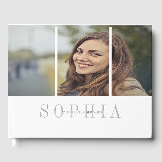 個人エレガント写真バルミツワー ゲストブック (正面)